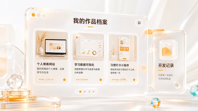项目档案——可用于个人展示与求职简历的完整项目说明。(界面示意)