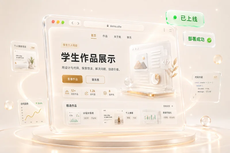 上线作品——可访问、可演示的真链接,不是截图和录屏。(界面示意)